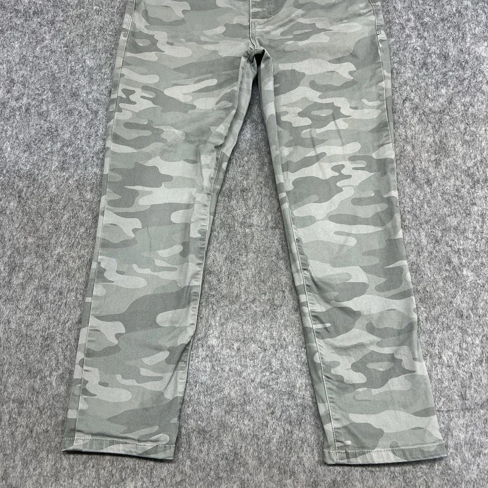 Democracy Ab Solution Jeans Womens 10 Green Camo Mid Rise Skinny Stretch 32x25 - Picture 7 of 16